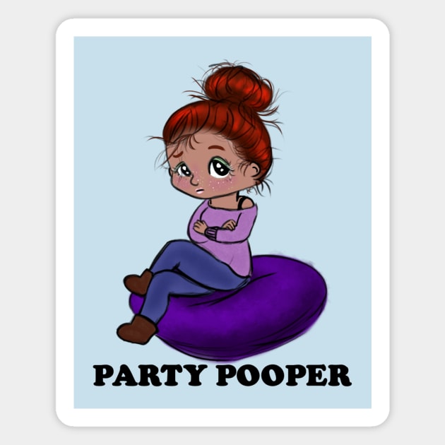 Party Pooper Magnet by theerraticmind